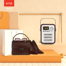 画像をギャラリービューアに読み込む, Wireless Speakers KNZ Retro2 Vintage Design Wireless Portable Speaker w/ FM Radio and Remote Control (Cozy Gray) - KNZ Technology