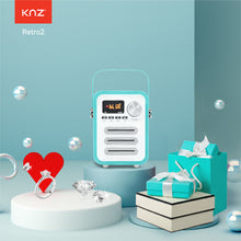 画像をギャラリービューアに読み込む, Wireless Speakers KNZ Retro2 Vintage Design Wireless Portable Speaker w/ FM Radio and Remote Control (Cozy Gray) - KNZ Technology