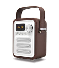 Lade das Bild in den Galerie-Viewer, Wireless Speakers KNZ Retro2 Vintage Design Wireless Portable Speaker w/ FM Radio and Remote Control (Chestnut Brown) - KNZ Technology