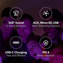 Charger l'image dans la galerie, Wireless Speakers KNZ MOZART GLOW S Bluetooth 5.3 Speaker with Dynamic RGB Lightshow, 10W, True Wireless Mode, AUX/microSD/USB Streaming, Built-in Microphone, USB-C Charging (White) - KNZ Technology