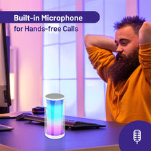 Load image into Gallery viewer, Wireless Speakers KNZ MOZARTO GLOW S Bluetooth 5.3 Speaker with Dynamic RGB Lightshow, 10W, True Wireless Mode, AUX/microSD/USB Streaming, Built-in Microphone, USB-C Charging (Black) - KNZ Technology