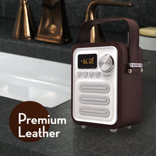 Lade das Bild in den Galerie-Viewer, Wireless Speakers KNZ Retro2 Vintage Design Wireless Portable Speaker w/ FM Radio and Remote Control (Chestnut Brown) - KNZ Technology