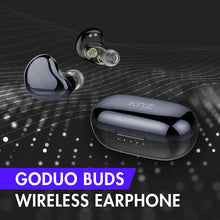 Charger l&#39;image dans la galerie, Wireless Earphones KNZ GoDuo 5.0 Bluetooth Dual-Driver Earbuds with Qi Wireless Charging Case (Midnight Blue) - KNZ Technology
