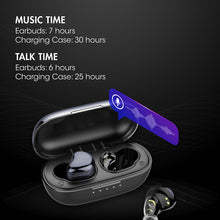 Lade das Bild in den Galerie-Viewer, Wireless Earphones KNZ GoDuo 5.0 Bluetooth Dual-Driver Earbuds with Qi Wireless Charging Case (Midnight Blue) - KNZ Technology
