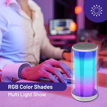 Load image into Gallery viewer, Wireless Speakers KNZ MOZART GLOW S Bluetooth 5.3 Speaker with Dynamic RGB Lightshow, 10W, True Wireless Mode, AUX/microSD/USB Streaming, Built-in Microphone, USB-C Charging (White) - KNZ Technology
