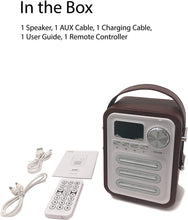 Charger l&#39;image dans la galerie, Wireless Speakers KNZ Retro2 Vintage Design Wireless Portable Speaker w/ FM Radio and Remote Control (Chestnut Brown) - KNZ Technology
